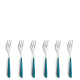 PRISMA Cake Fork Set 6-pieces petrol