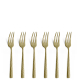 FELICITY Cake Fork Set 6-pieces PVD champagne