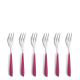 PRISMA Cake Fork Set 6-pieces raspberry