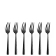 FELICITY Cake Fork Set 6-pieces PVD black