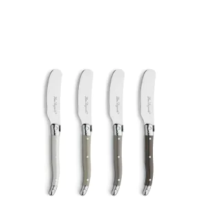 pearl [product_cutlery_type] [product_knife_type]  TRADITION Butterstreicher Set 4-teilig perle, pfeffer, taupe 