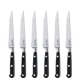 SABATIER TROMPETTE Steak Knife Set 6-pieces black