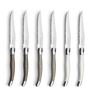 TRADITION Steak Knife Set 6-pieces pearl, pepper, taupe