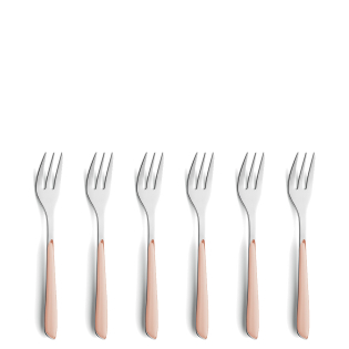 PRISMA Cake Fork Set 6-pieces apricot