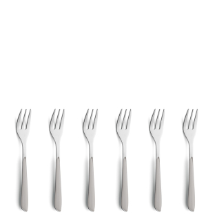 PRISMA Cake Fork Set 6-pieces light grey