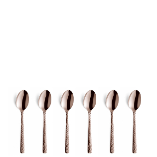 FELICITY Mocca/Espresso Spoon Set 6-pieces PVD rose