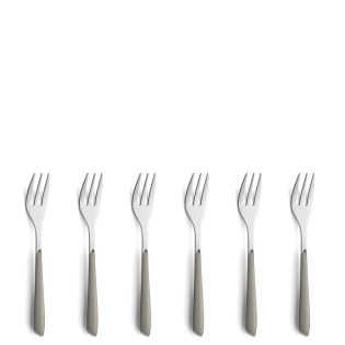 PRISMA Cake Fork Set 6-pieces taupe