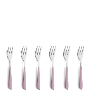 PRISMA Cake Fork Set 6-pieces dusty pink