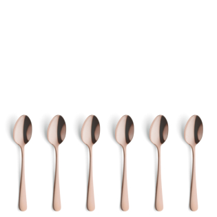 AUSTIN Mocca/Espresso Spoon Set 6-pieces PVD copper