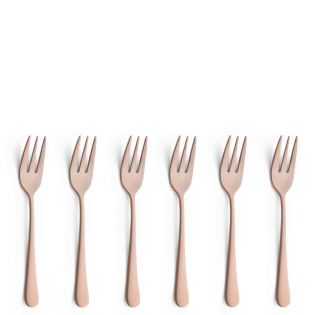 AUSTIN Cake Fork Set 6-pieces PVD copper