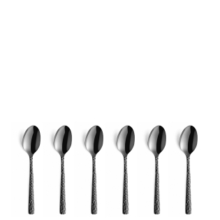 FELICITY Mocca/Espresso Spoon Set 6-pieces PVD black