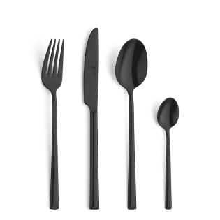 VIVENDI Cutlery Set 24-pieces PVD black