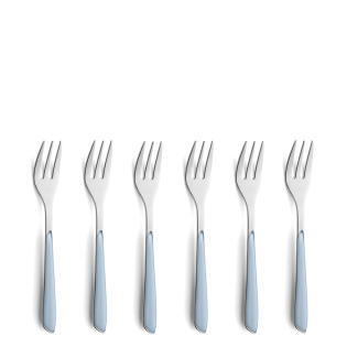 PRISMA Cake Fork Set 6-pieces sky blue