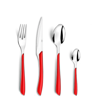 ECLAT Cutlery Set 24-pieces red