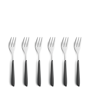 PRISMA Cake Fork Set 6-pieces slate grey