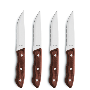 HERCULE Steak Knife Set Jumbo 4-pieces wood